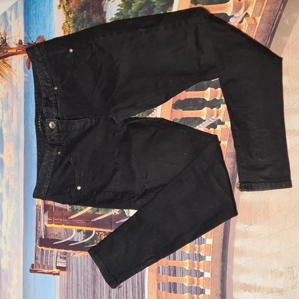 Theory Black Skinny Jeans Size 12